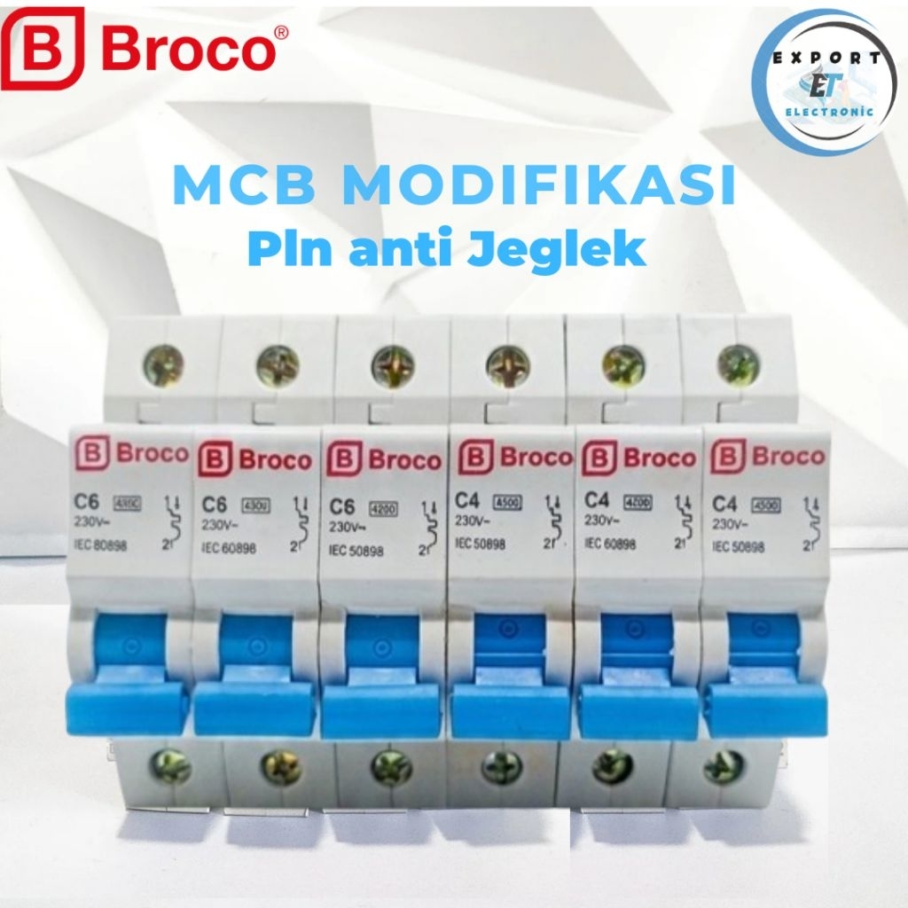 mcb modif anti jeglek broco pln 1P 2a 4a 6a 10a 16a 50a