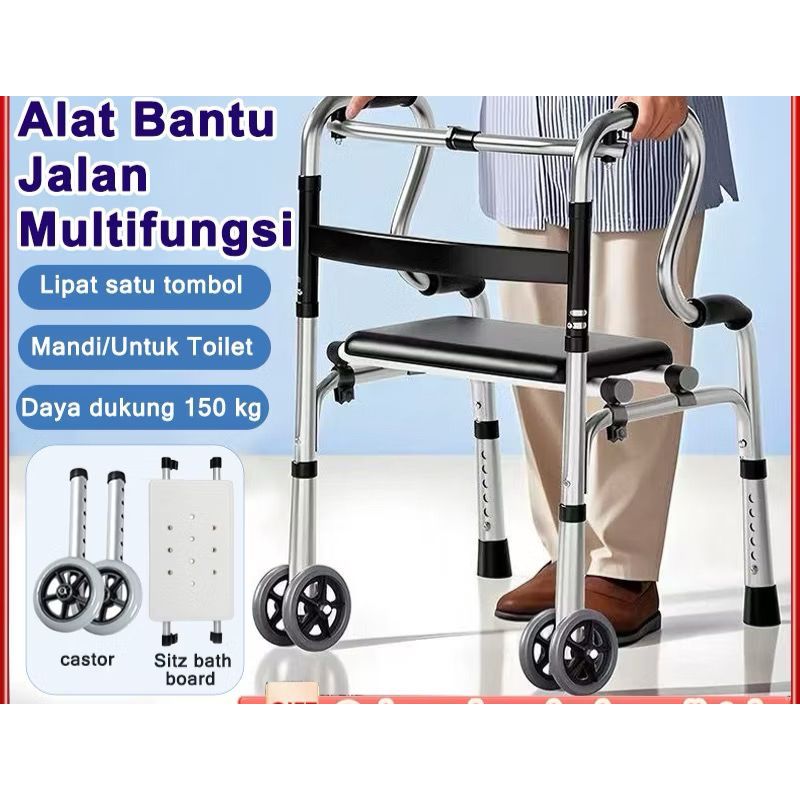Walker duduk alat bantu jalan walker lansia walker dorong alat bantu jalan