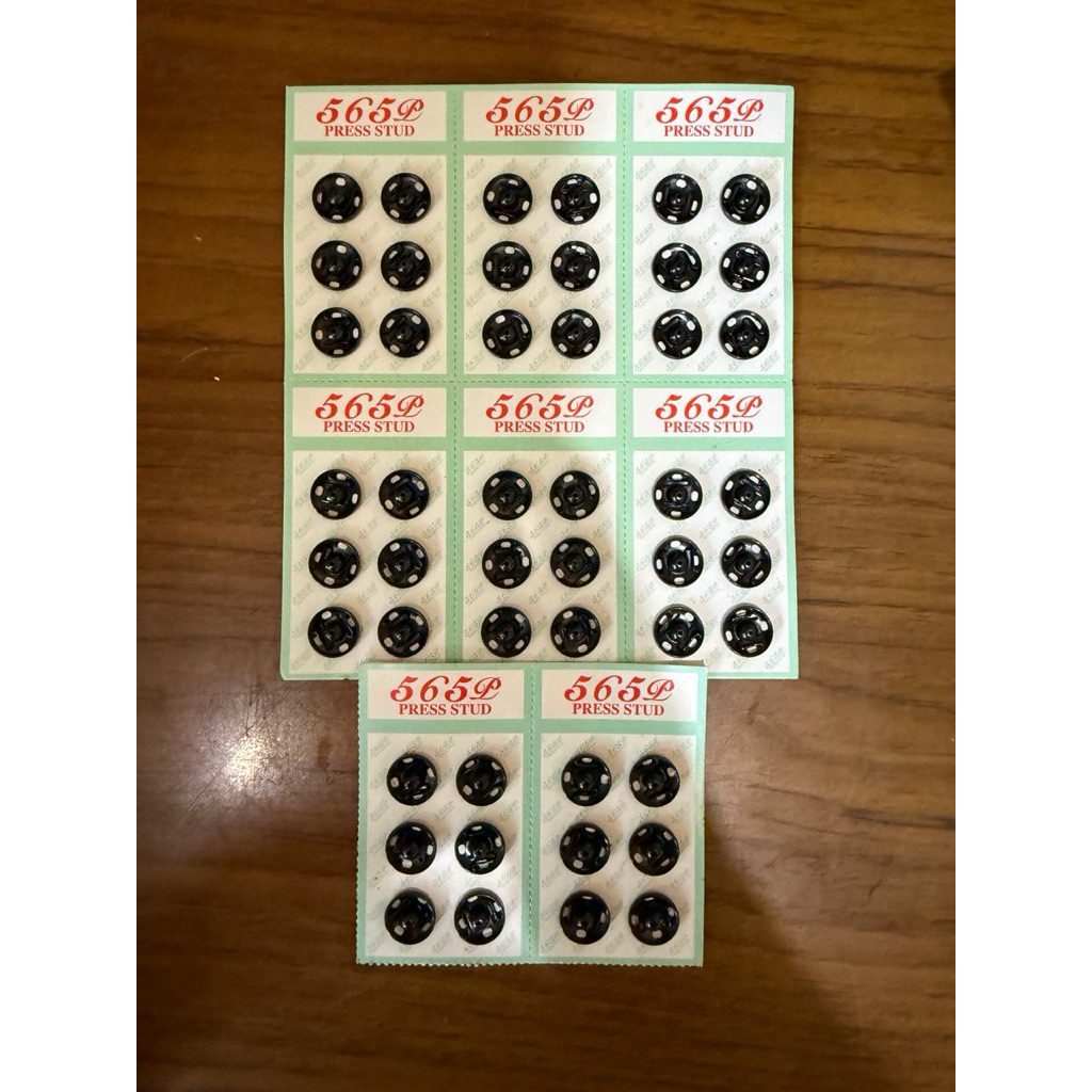 Kancing Jepret 565 14mm Hitam / Kancing Cetet Anti Karat