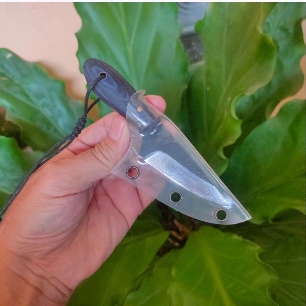 K110 handmade EDC knife, Pisau fulltang super tajam dengan baja Bohler K110. Handle fulltang sarung 