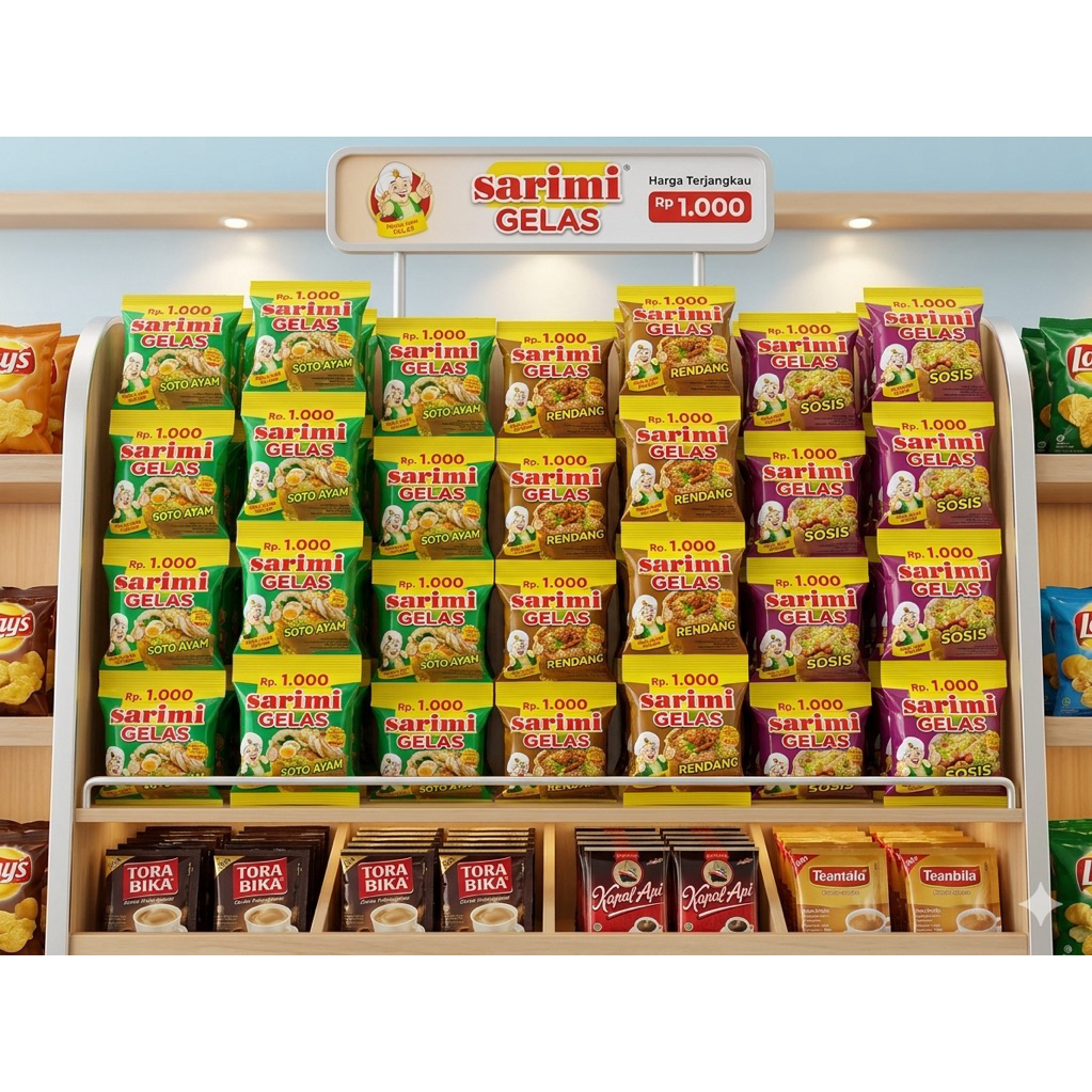 Sarimi gelas renteng isi 10pcs / Sarimi gelas murah