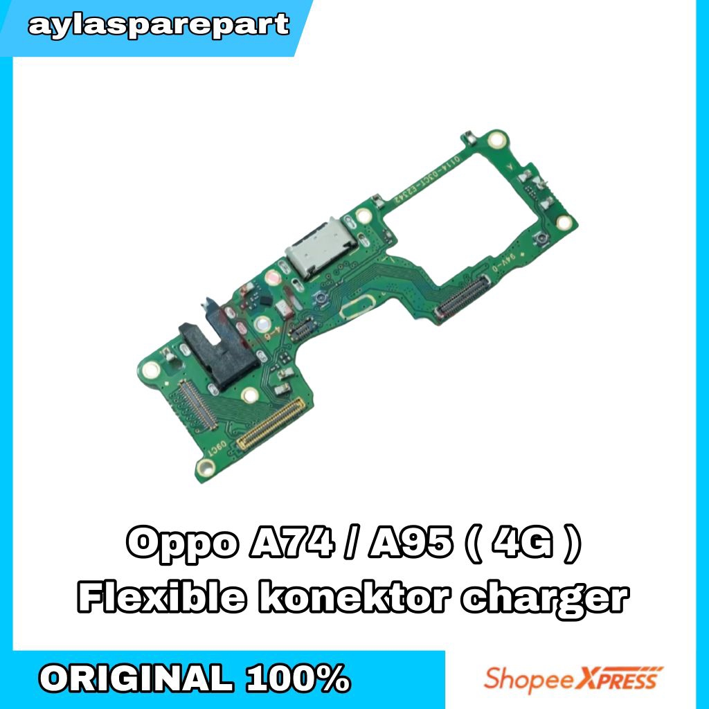 Flexible Konektor Cas Charger Oppo A74 4G Oppo A95 4G Original + IC Fast Charging