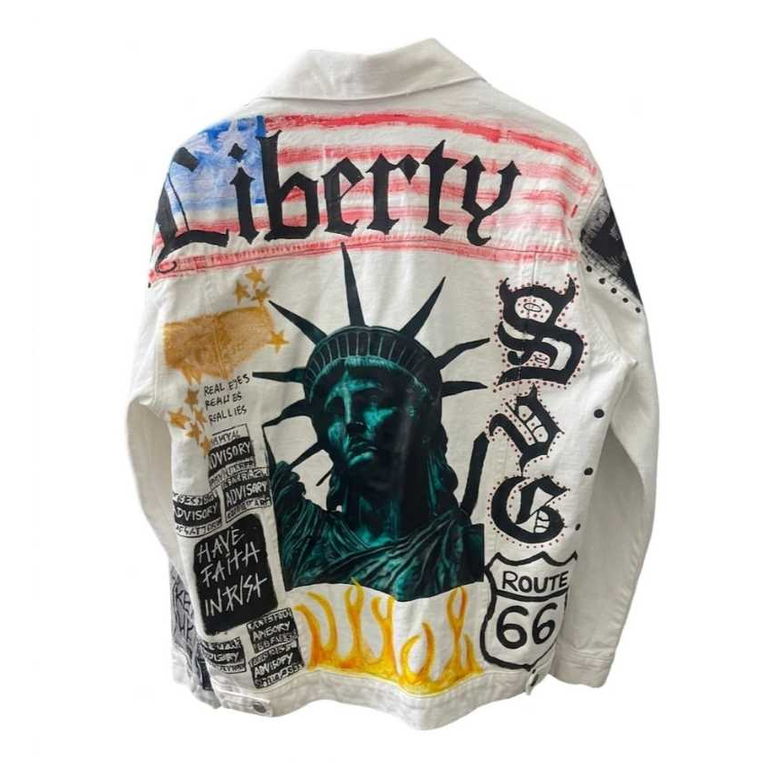 Jaket Denim Putih Liberty Streetwear