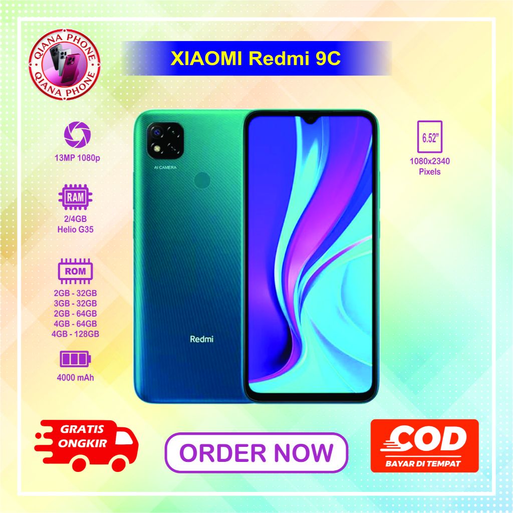 Hp Redmi 9C Second Siap pakai Garansi 12 bulan