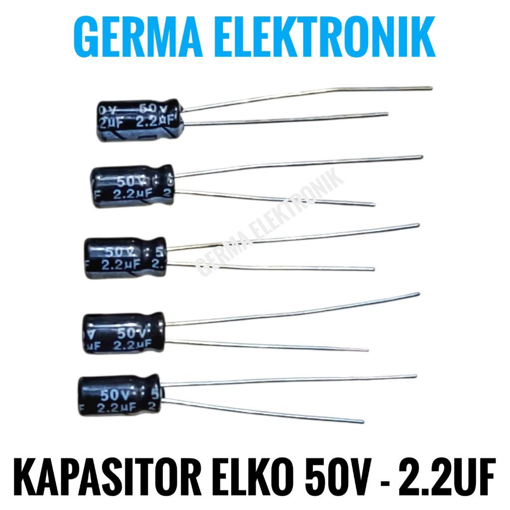 Kapasitor ELKO 50V 2.2UF capasitor elco 2.2uf 50v