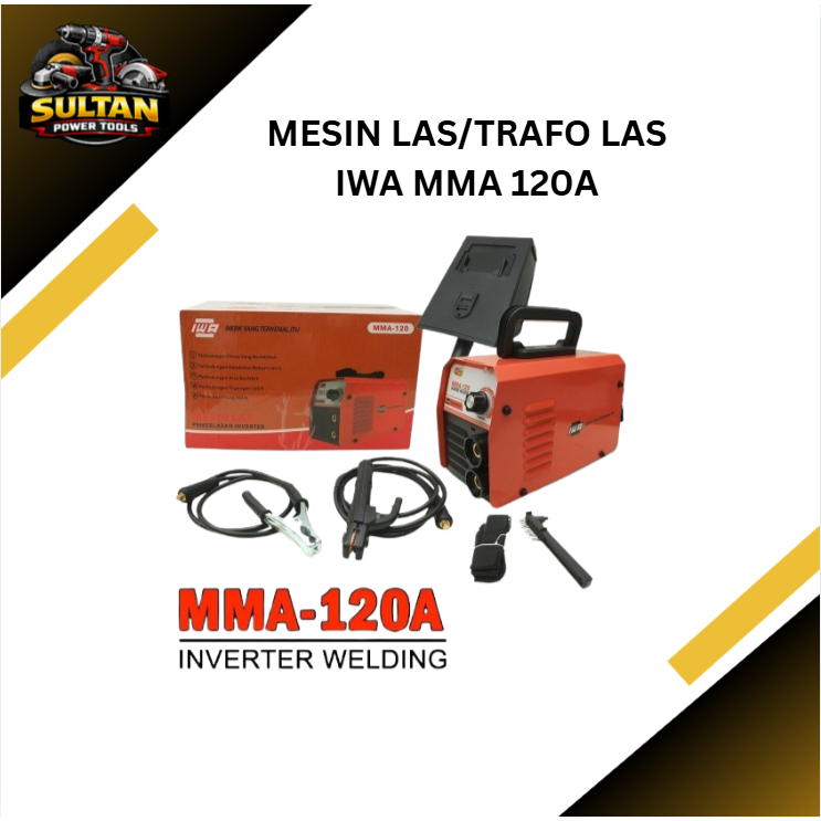 IWA Mesin Las Listrik Mini Inverter MMA 120 A 450W Alat Las Listrik Mini 220V Alat Mesin Las Listrik