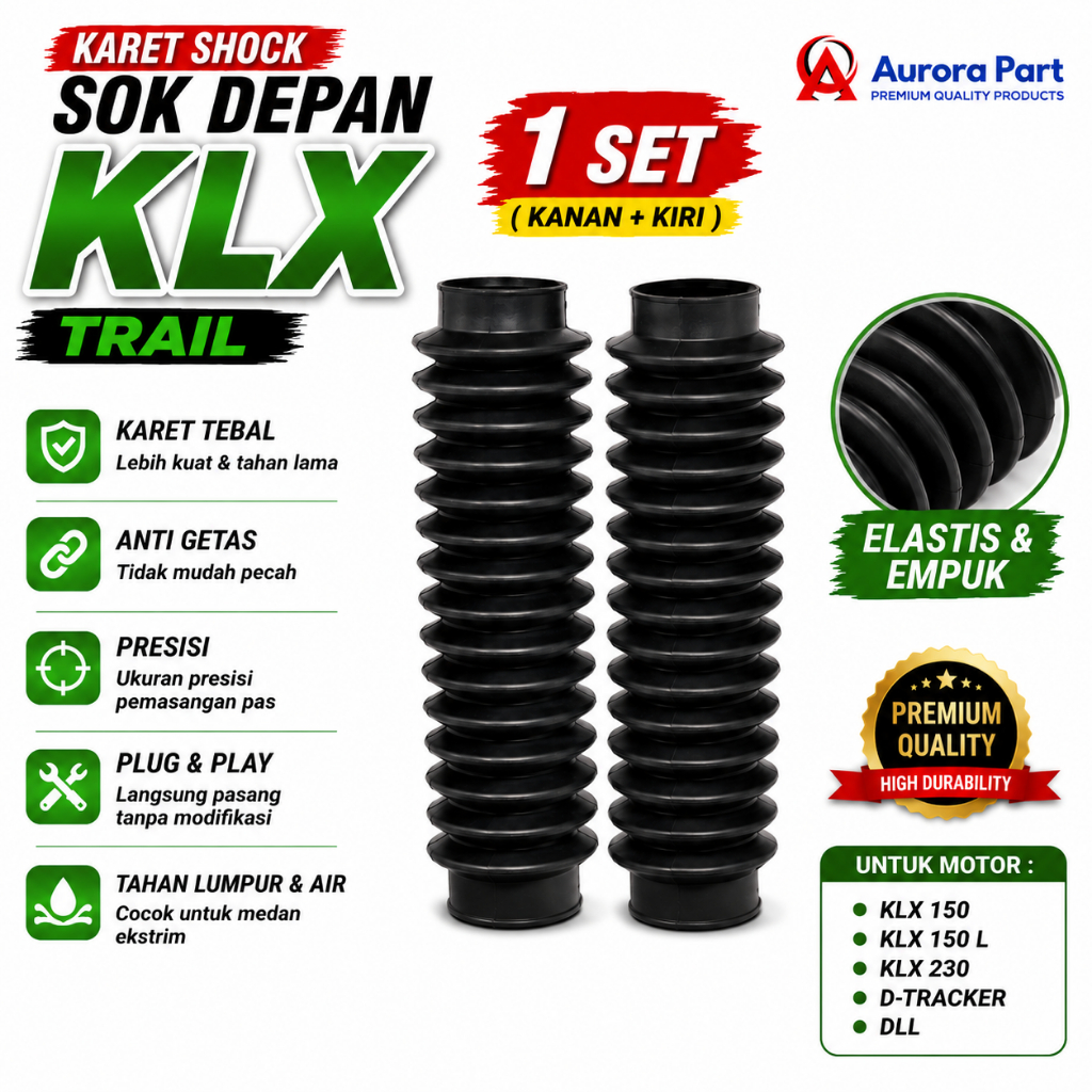 Karet Shock Sok Depan Trail KLX 1 set