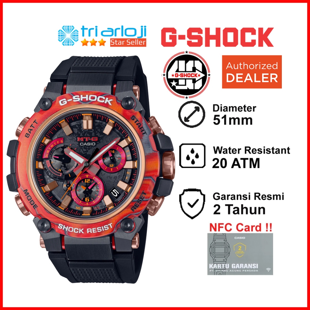 Casio G-SHOCK MTG-B3000FR-1ADR Jam Tangan Pria GSHOCK 40Th Anniversary MTGB3000FR MTG-B3000FR-1 MTG 