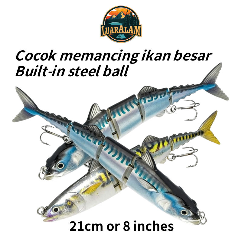 LUARALAM Umpan Pancing Laut  Mancing Laut Profesional 15cm 75g 4 Material Premium Anti Rusak Sendi R