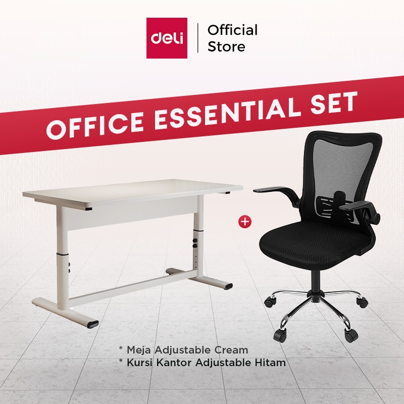 Deli Furniture Office Essentials Set / Paket Meja dan Kursi Kantor