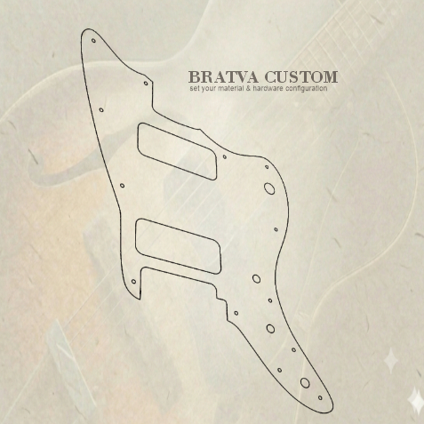 pickguard Bacchus BJM JazzMaster 3Ply custom akrilik mirror