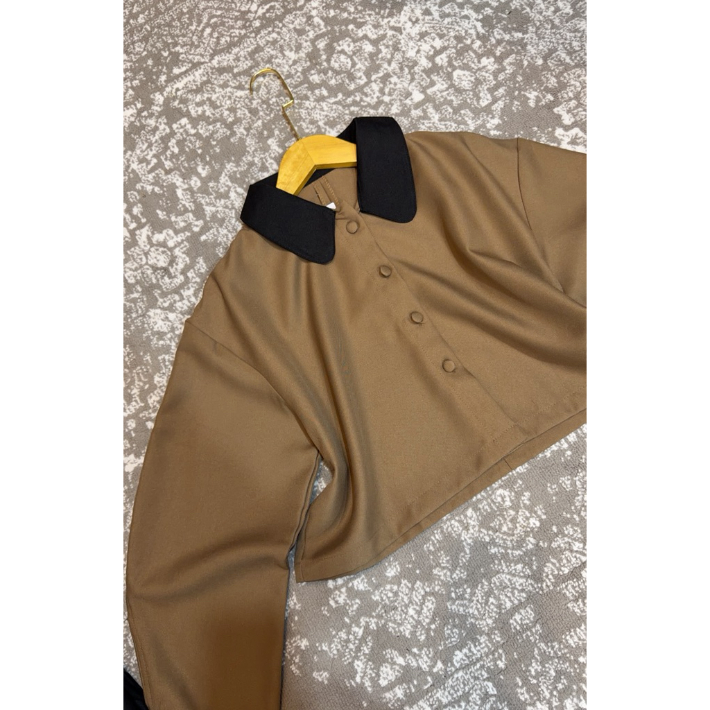 collar crop top