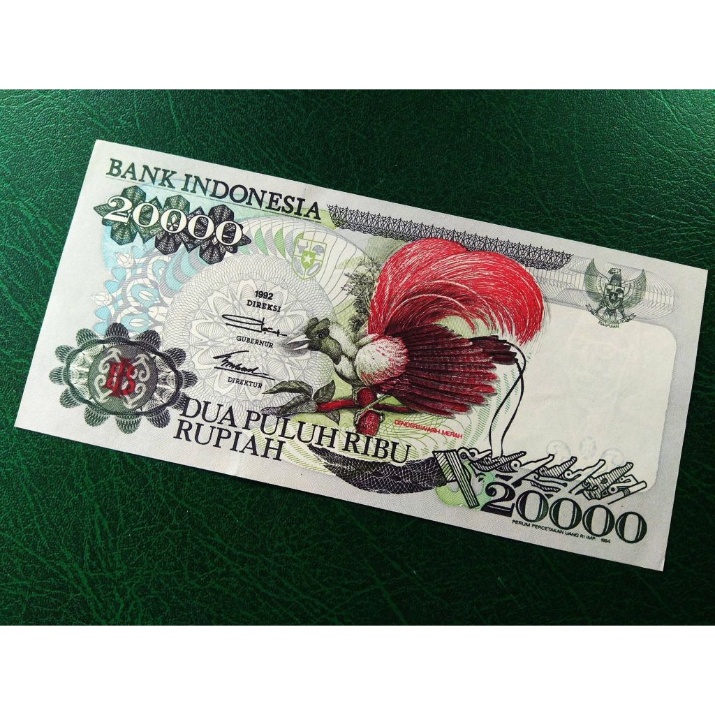 Uang 20 Ribu Rupiah Cendrawasih Th.1995 UNC