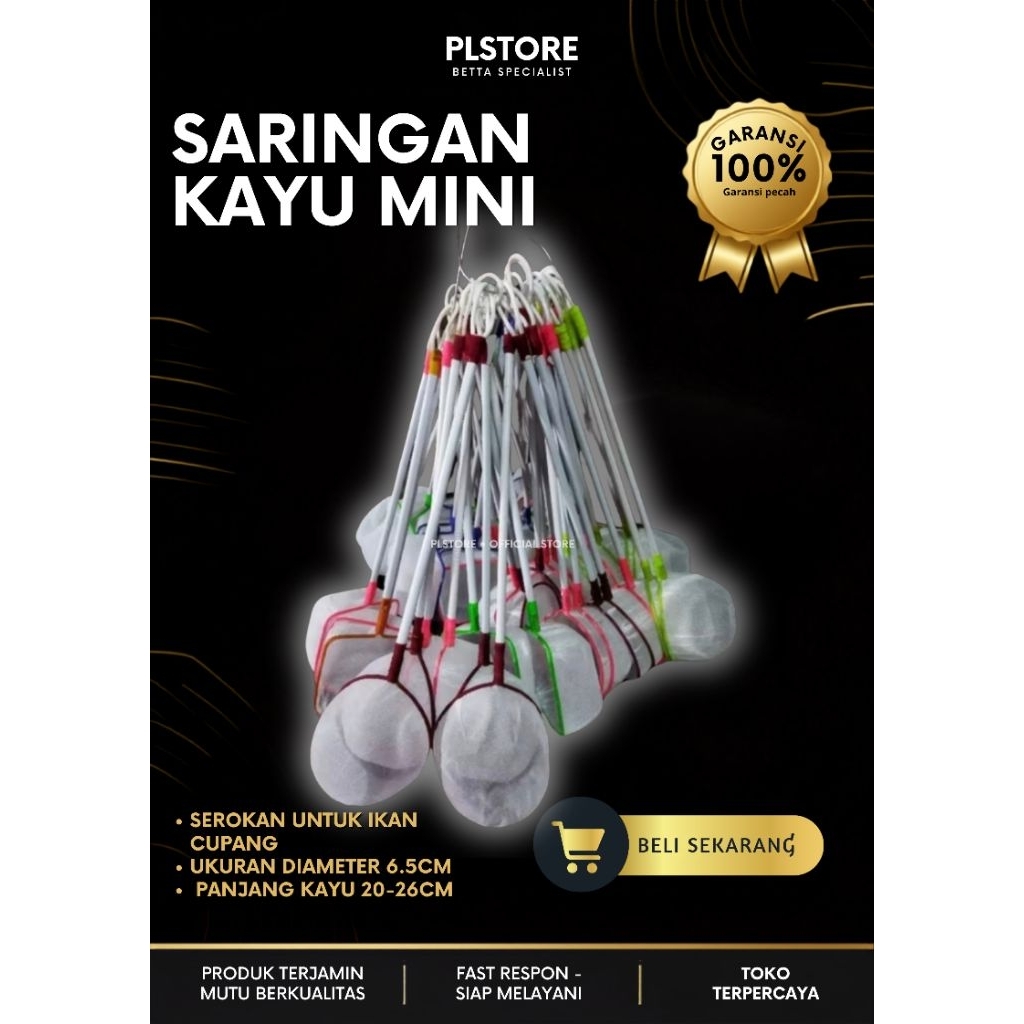 SEROKAN IKAN CUPANG KAYU MINI | PERALATAN IKAN