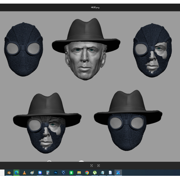 Headsculpt Head HS Nicolas Cage Spider-Noir Action Figure shf figma Marvel Legends Damtoys Mcfarlane
