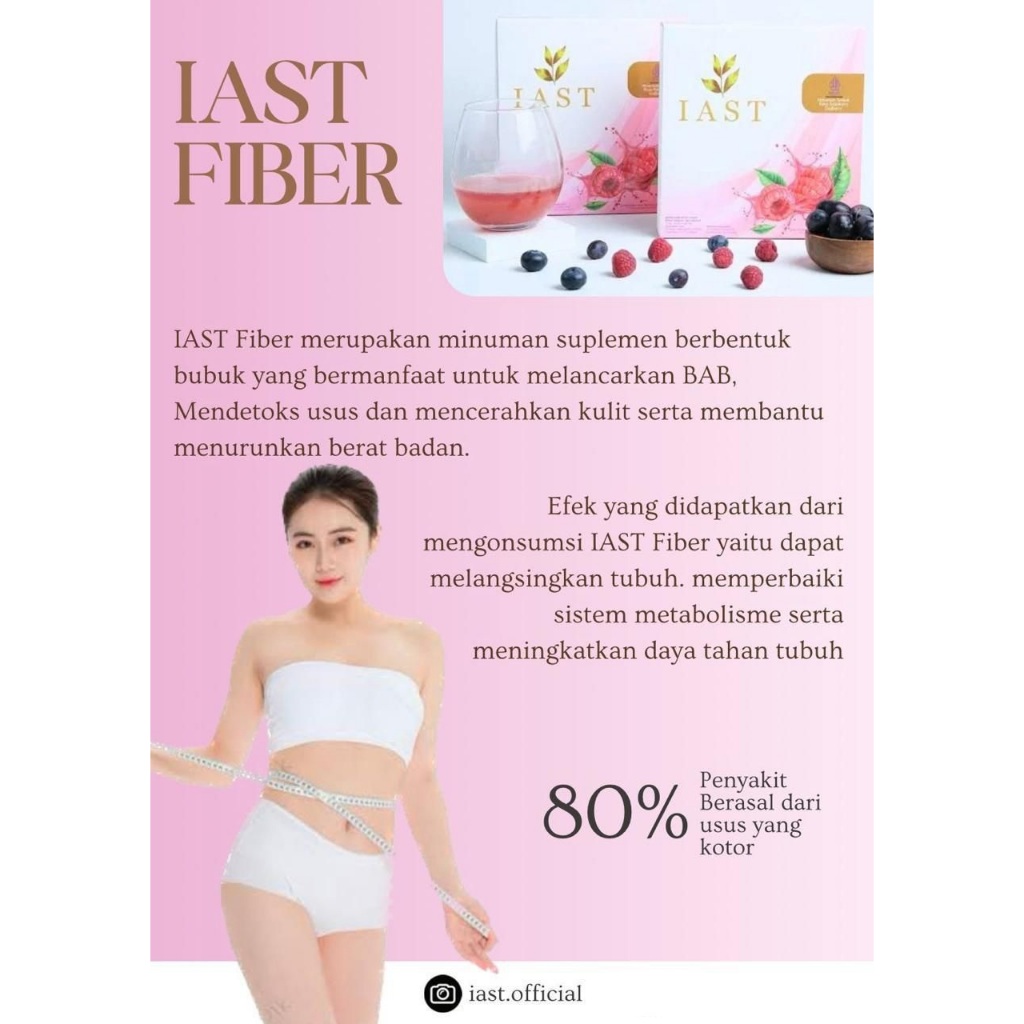 IAST Fiber Detox Usus serta Melancarkan BAB 3-4x Sehari Tanpa Bikin Perut Sakit Melilit, Harga 1Box 