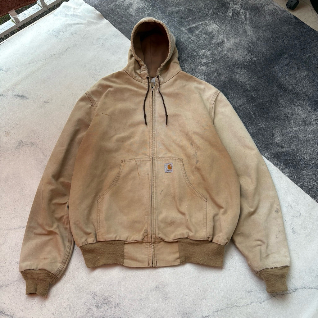 CARHATT ACTIVE JACKET BRN FADED AND DISTRESSED