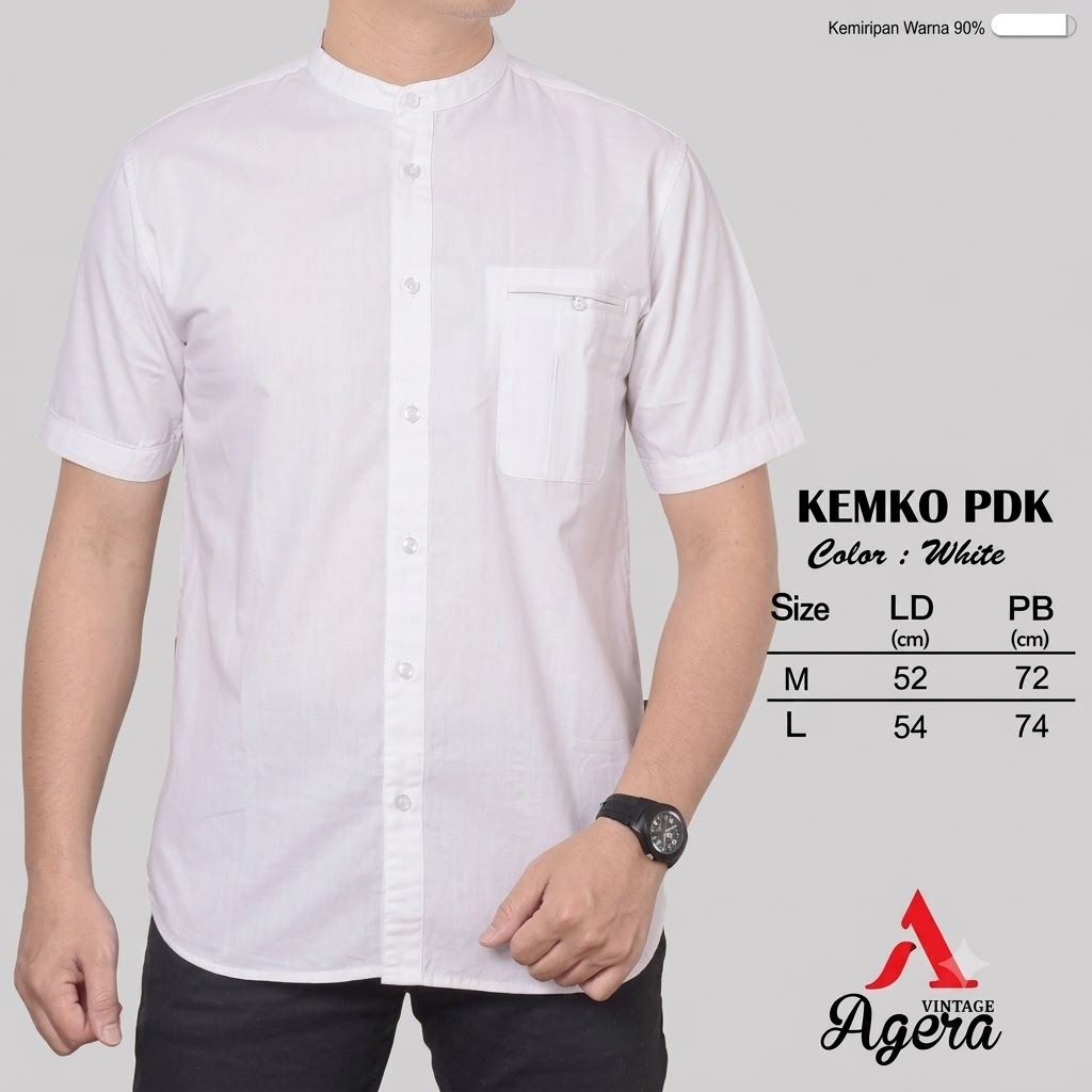 Baju Kemeja Koko KEMKO Dewasa Lengan Pendek AGERA/Pakaian Muslim Pria Dewasa