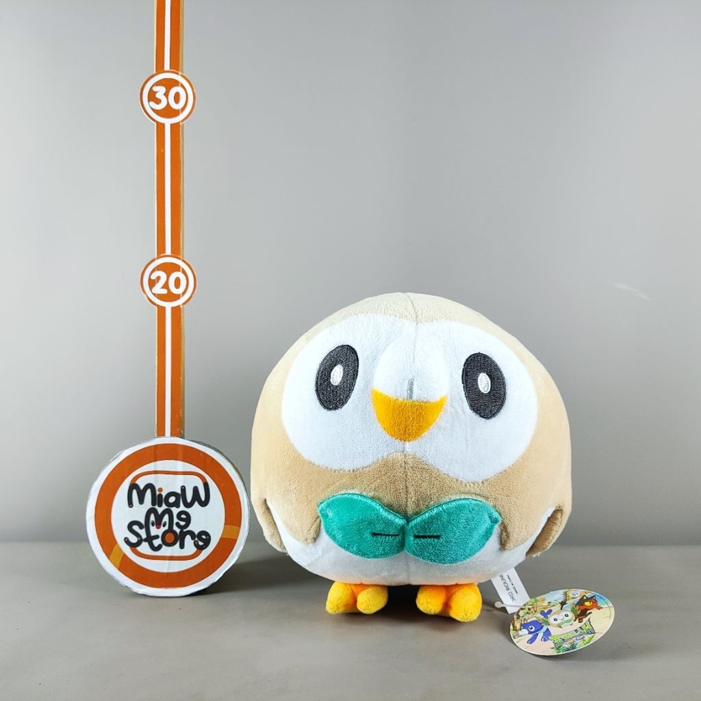 Boneka Pokemon Rowlet Owl Burung Hantu Original Nitendo Plush