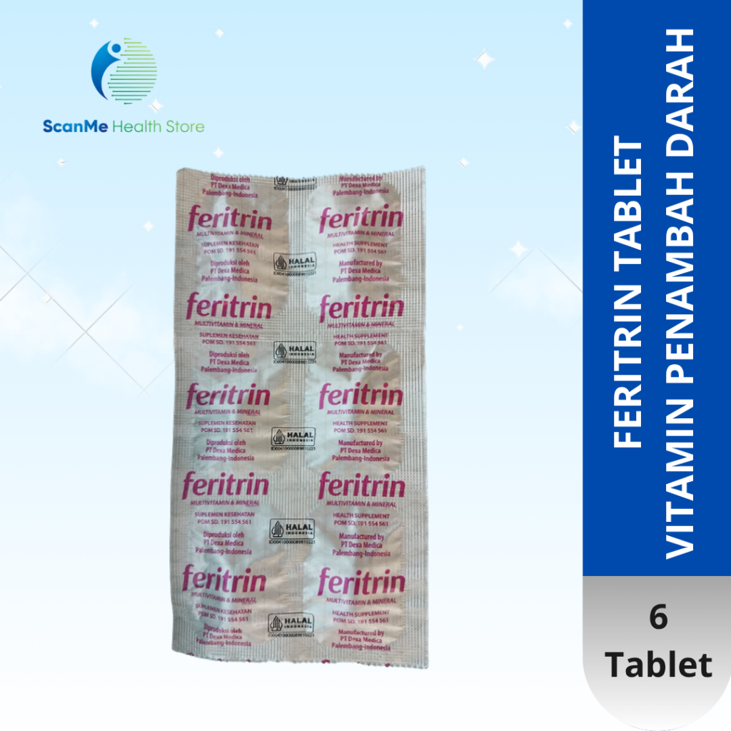 Feritrin 6 Tablet Multivitamin Anemia Penambah Darah
