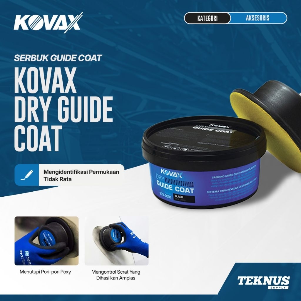 Kovax Dry Guide Coat - Serbuk untuk Mengidentifikasi Permukaan Tidak Rata dan Mengontrol Scratch