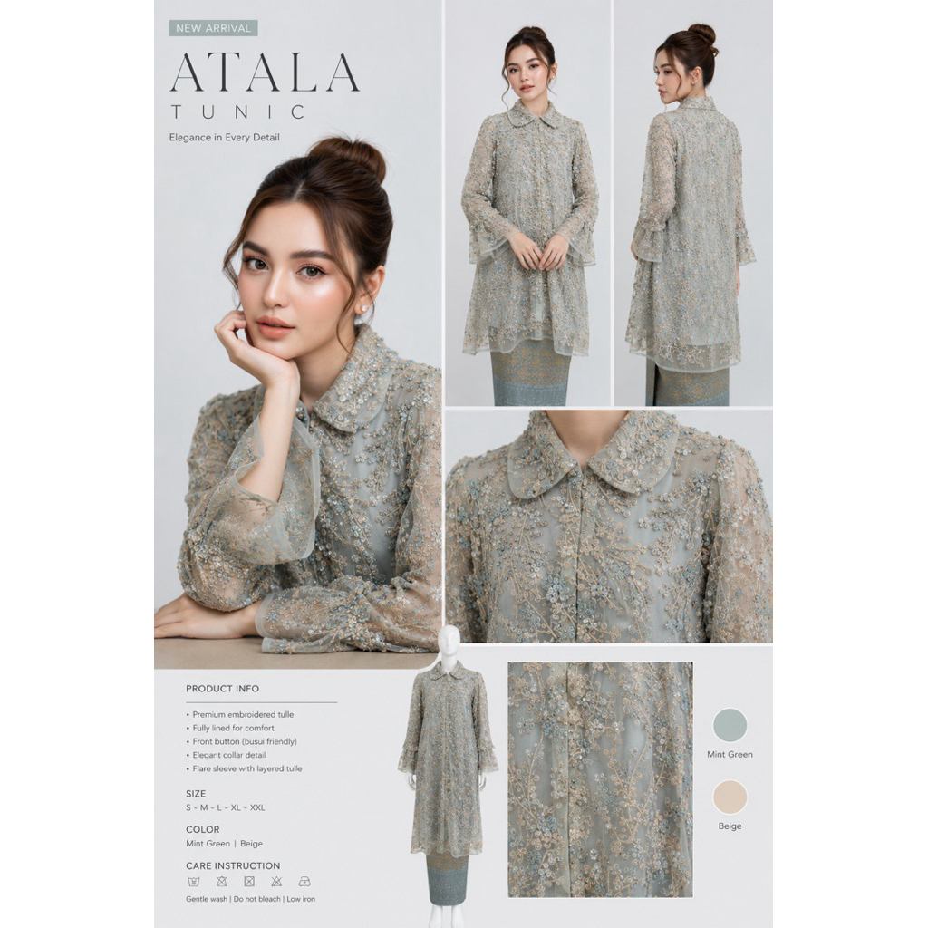 Atalla Tunik tanpa payet