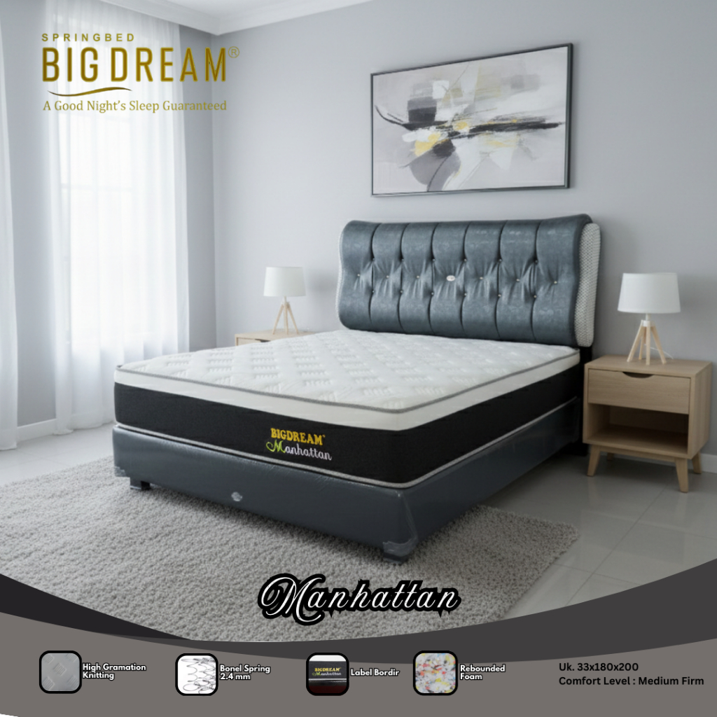 SPRINGBED BIGLAND MANHATTAN 180X200 (MATRAS ONLY)
