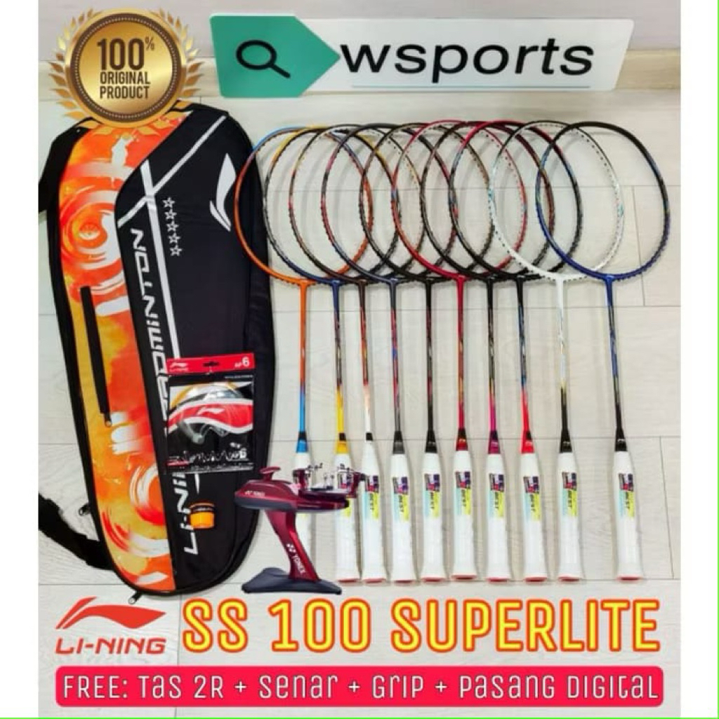 Raket Badminton LiNing Super Series SS 100 Super lite Superlite Original
