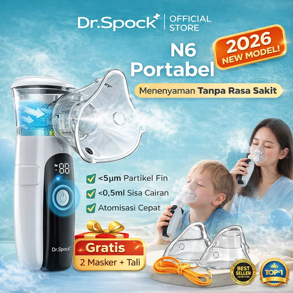 Dr.Spock Nebulizer Portable / alat Nebulizer Anak / nebulizer untuk anak / nebulizer / Terapi Pernaf