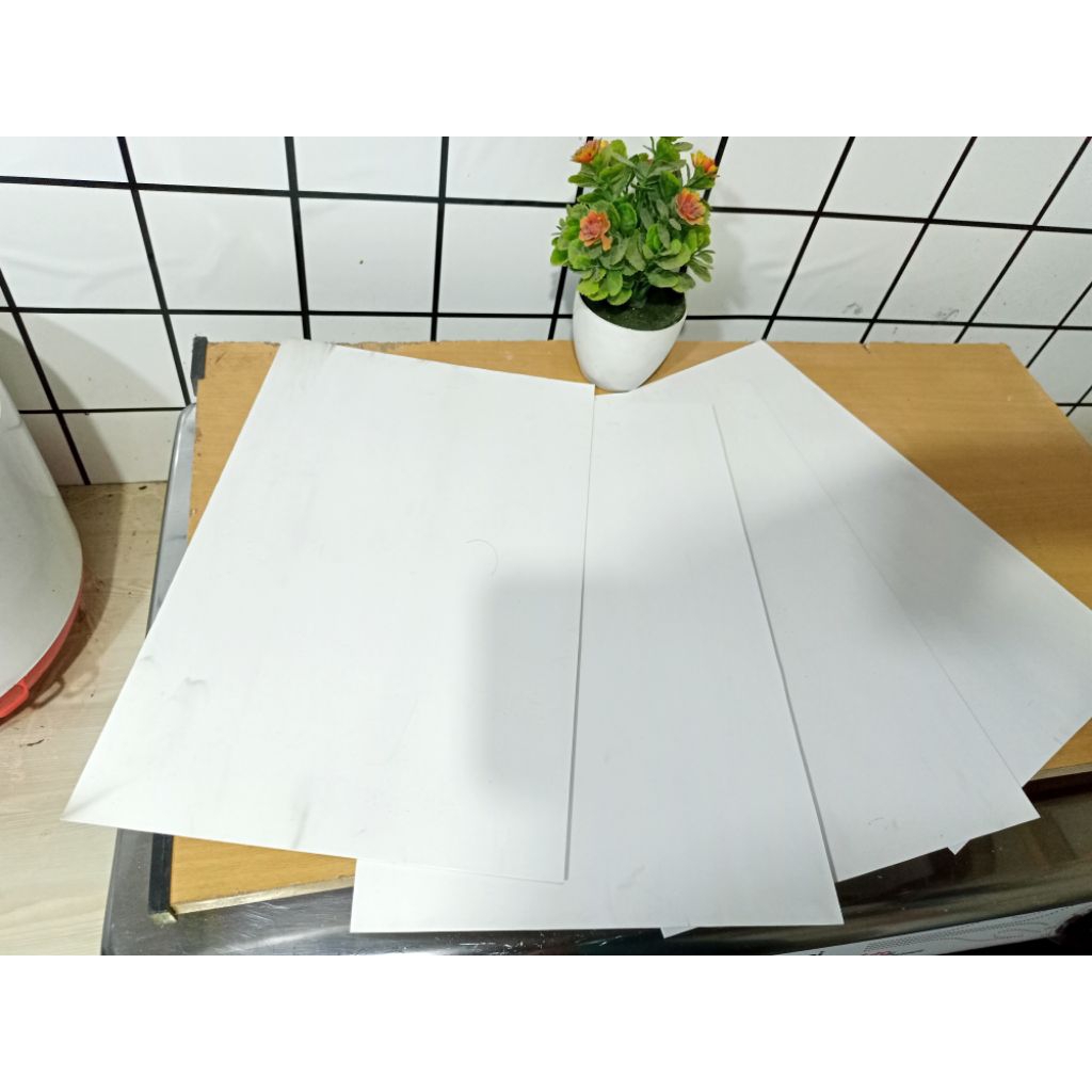 Lembaran pvc paralon 26 cm X 65 cm