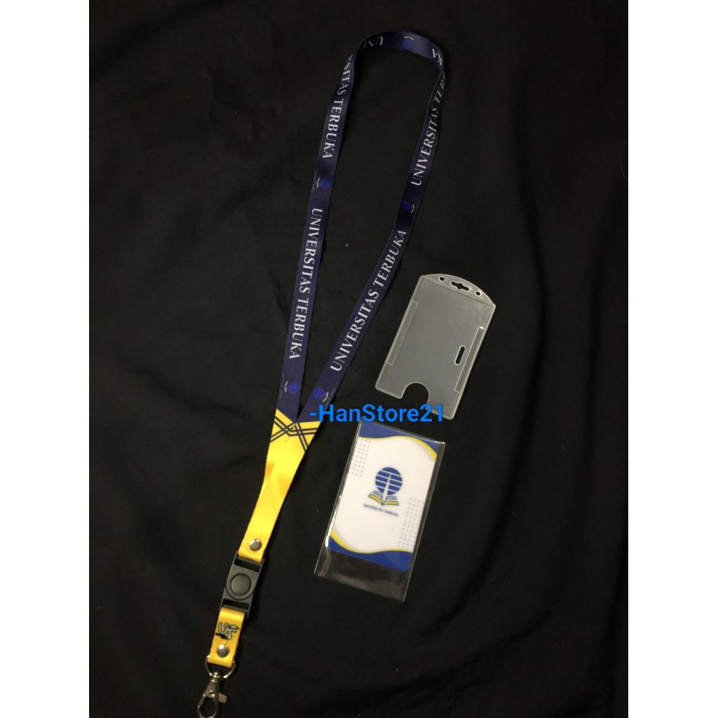 KTM SATU SET FULL LANYARD - UT BIRU KUNING (wadah plastik)