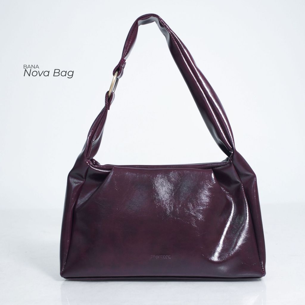 BANA Nova Shoulder Bag Glossy | Tas Bahu Wanita Premium Besar | Tali Empuk Anti Pegal | 3 Warna