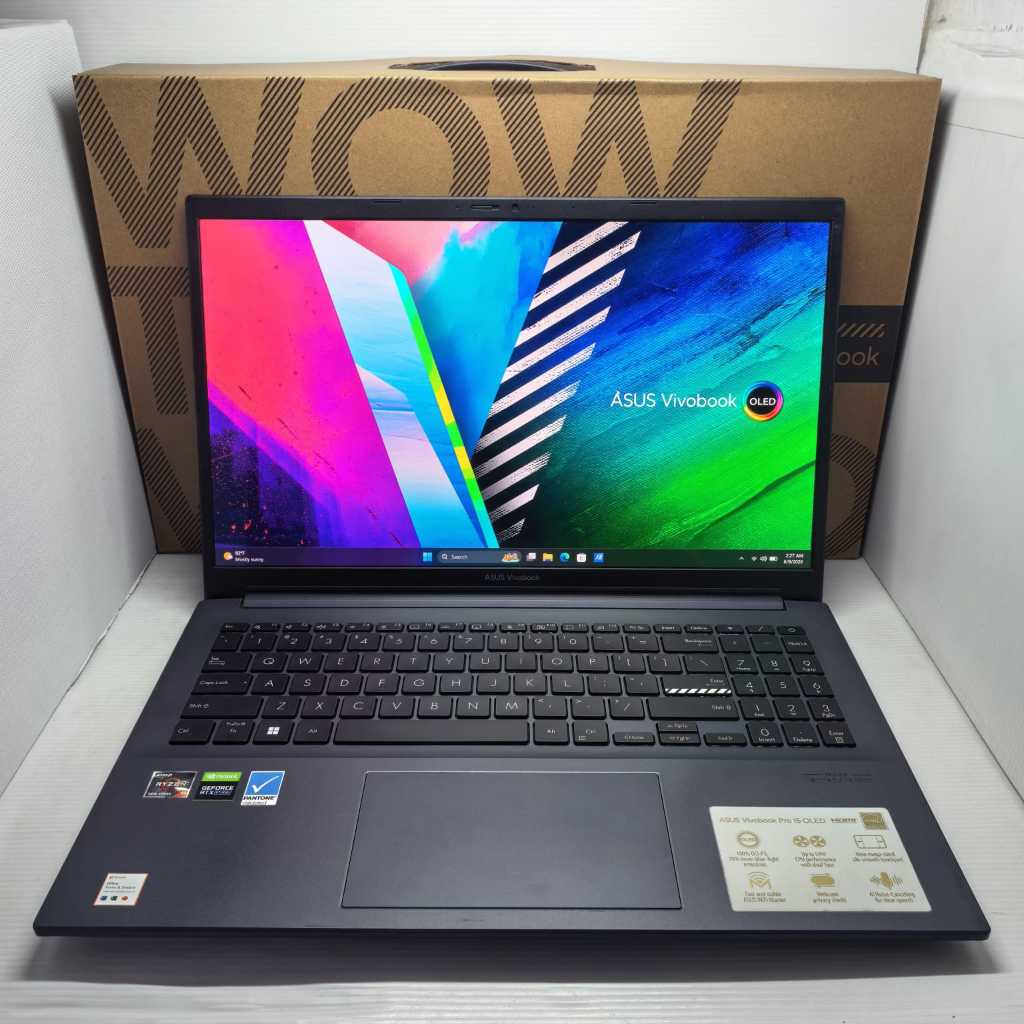 LAPTOP PREMIUM ASUS VIVOBOOK OLED 15 M3500Q 16/512 RTX 3050 LENGKAP DUS