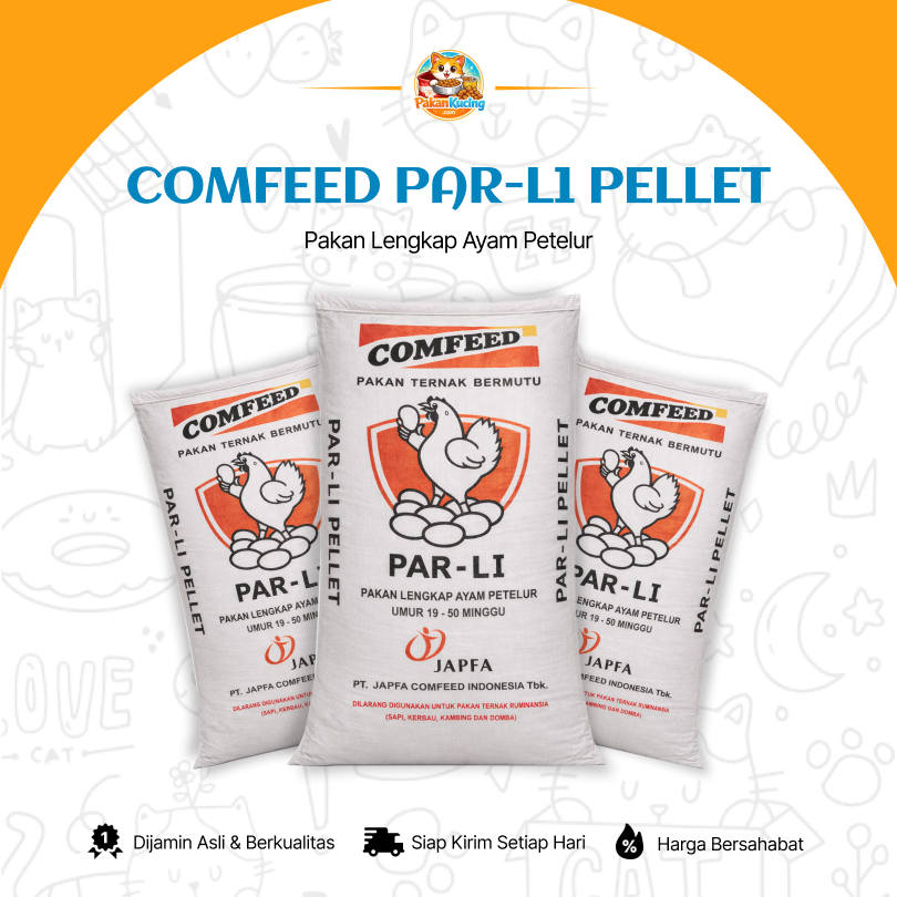 Comfeed PAR-L1 PELLET - Pakan Lengkap Ayam Petelur Umur 19–50 Minggu | 20KG - 50KG| PakanKucingCom