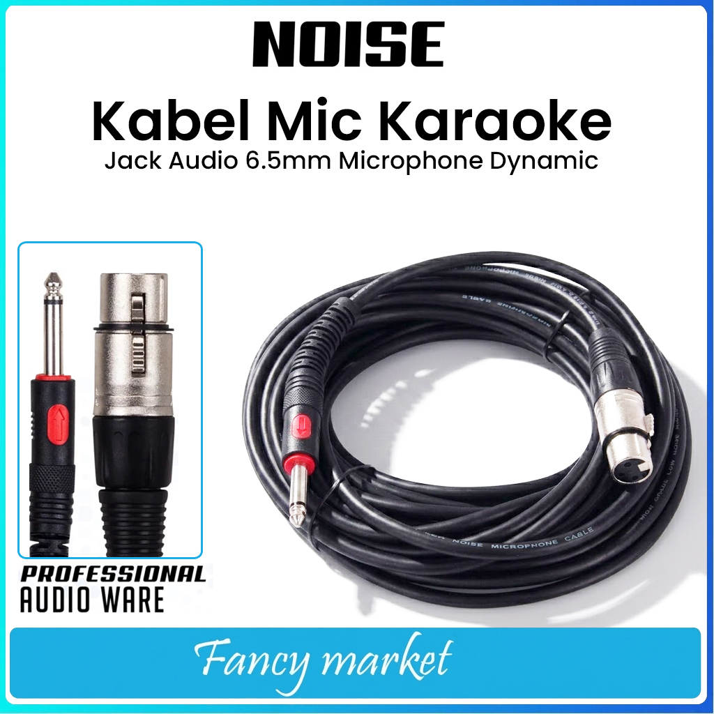 NOISE Kabel Mic Karaoke Kabel AUX Jack Audio 6.5mm Microphone Dynamic 5/10/15 Meter