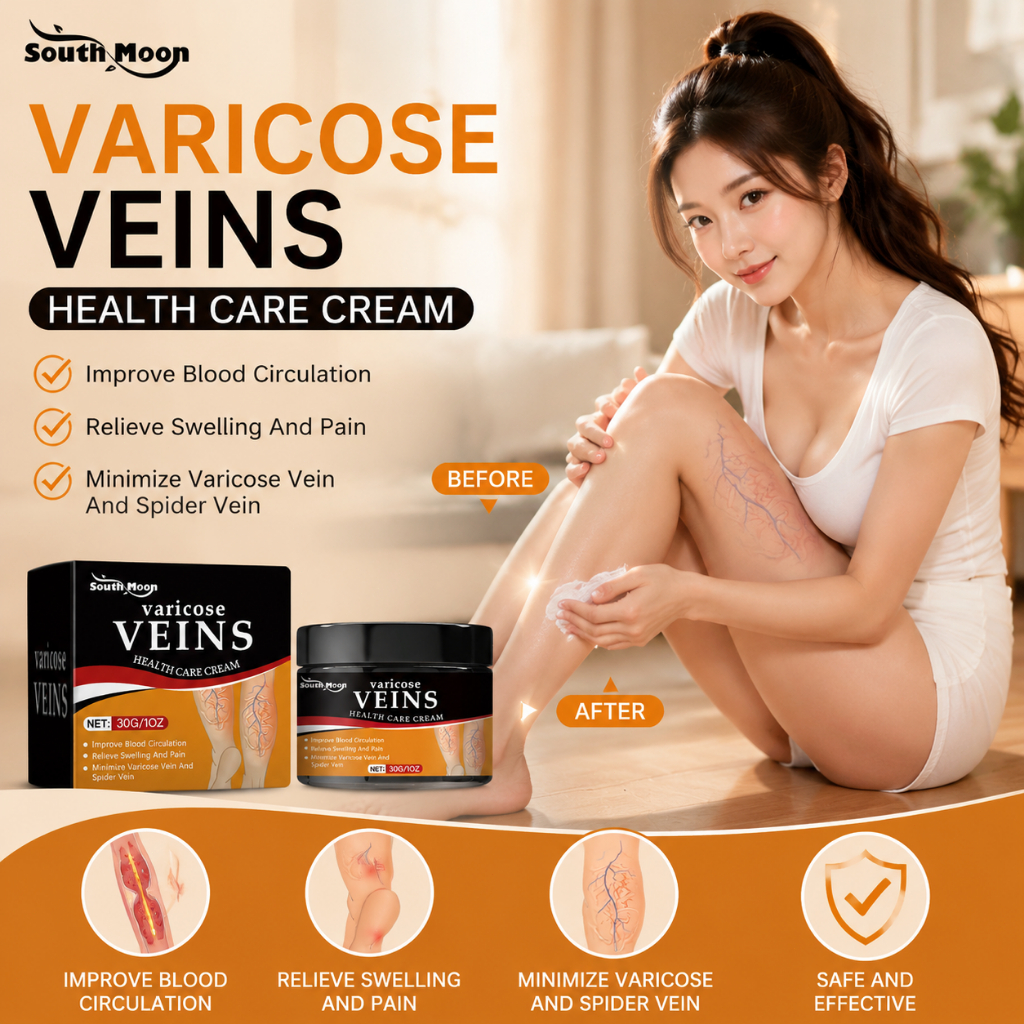 South Moon Varicose Veins Cream 30g Krim Varises Meredakan Nyeri Dan Bengkak, Memperbaiki Varises Da