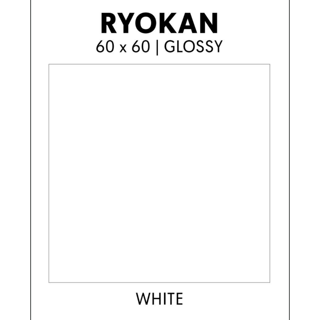 INFINITI GRANIT TILE RYOKAN WHITE 60X60 KW1 GLAZED POLISHED