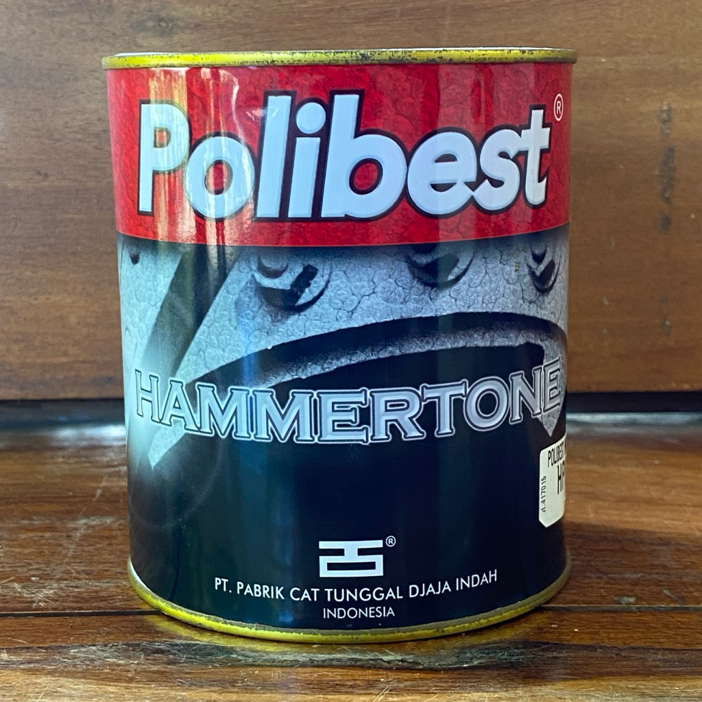 Polibest HammerTone 1 Kg warna HITAM (BLACK) Cat Besi Texture HAMMMERTONE