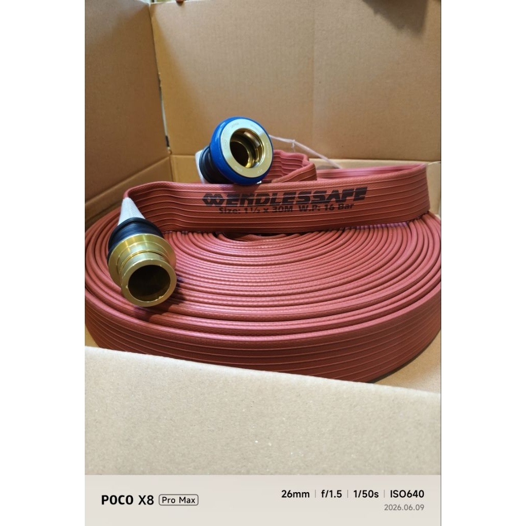 Fire Hose Rubber Merk Endlessafe 16 Bar / Selang Pemadam Rubber