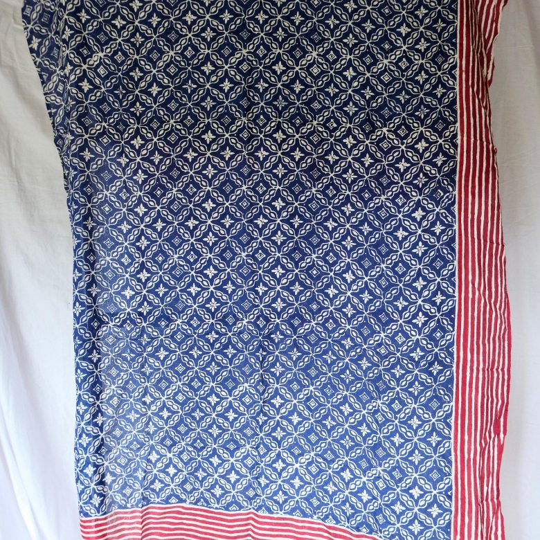 Batik Tulis Kombinasi Cap Caplis Cirebonan - Motif Ceplok Wiji Timun Tumpal Garis