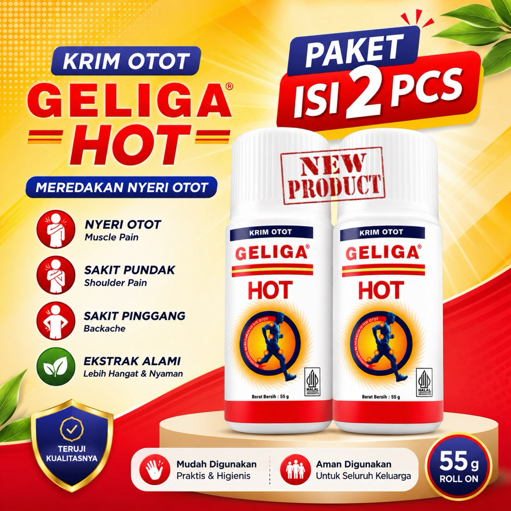 paket 2pcs geliga krim hot 55gr | cream geliga hot