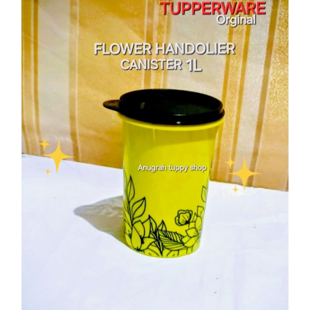 Flower handolier canister tupperware new