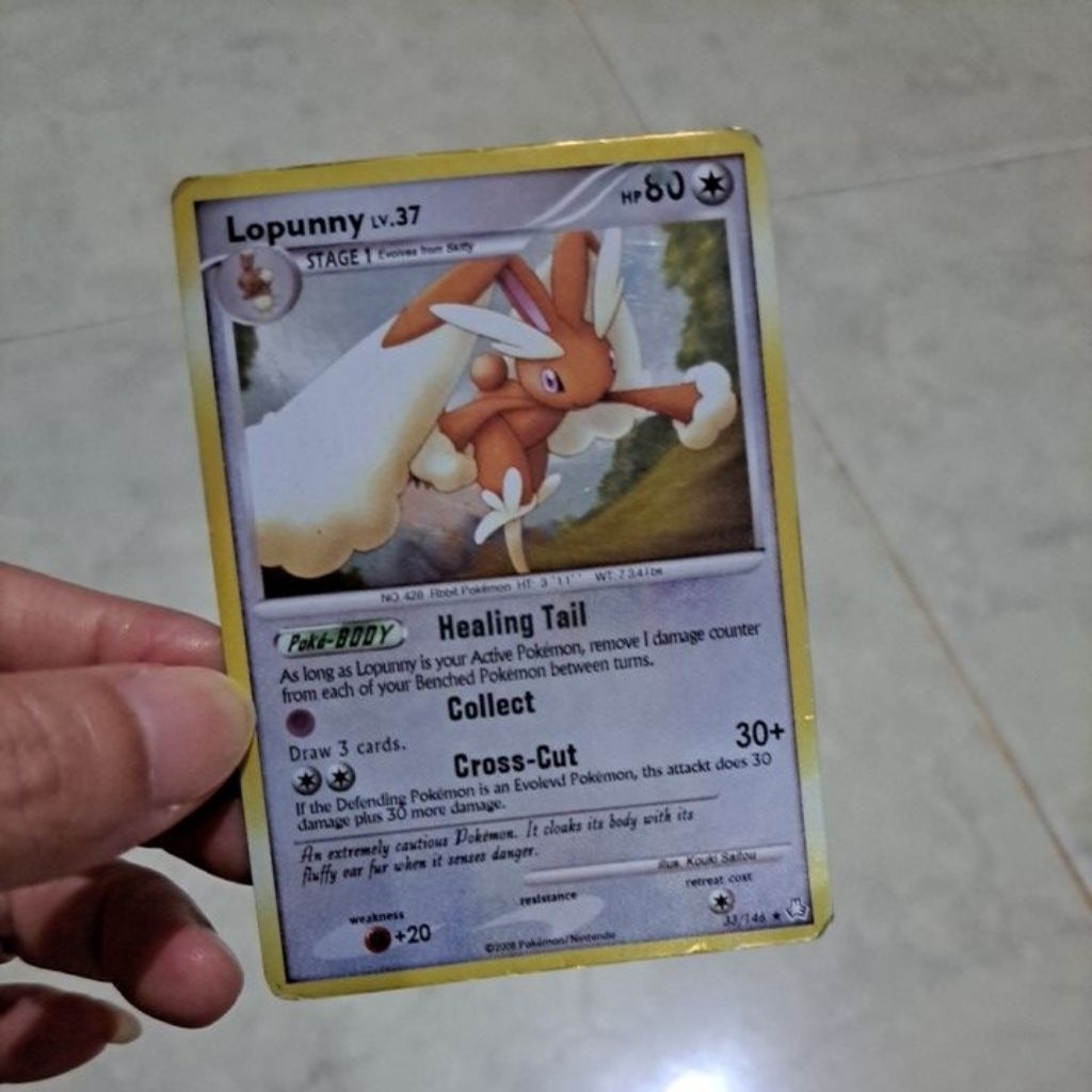 kartu pokemon hologram Lopunny