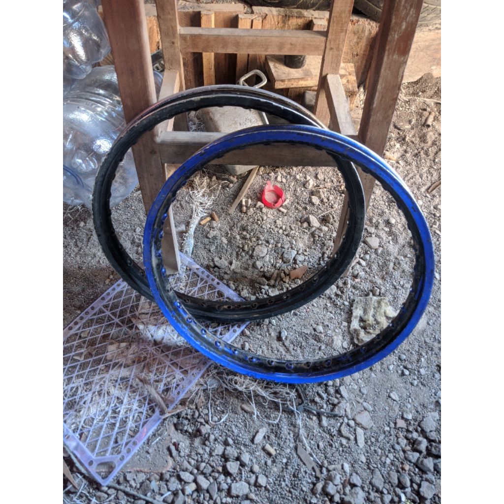 velg lingkaran rossi R17 UK1.4 rata blue & ripent hitam