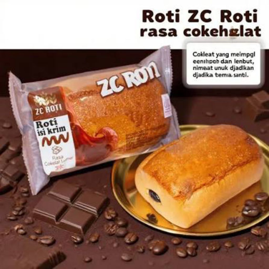 ZC roti panjang rasa cokelat isi 5 pcs