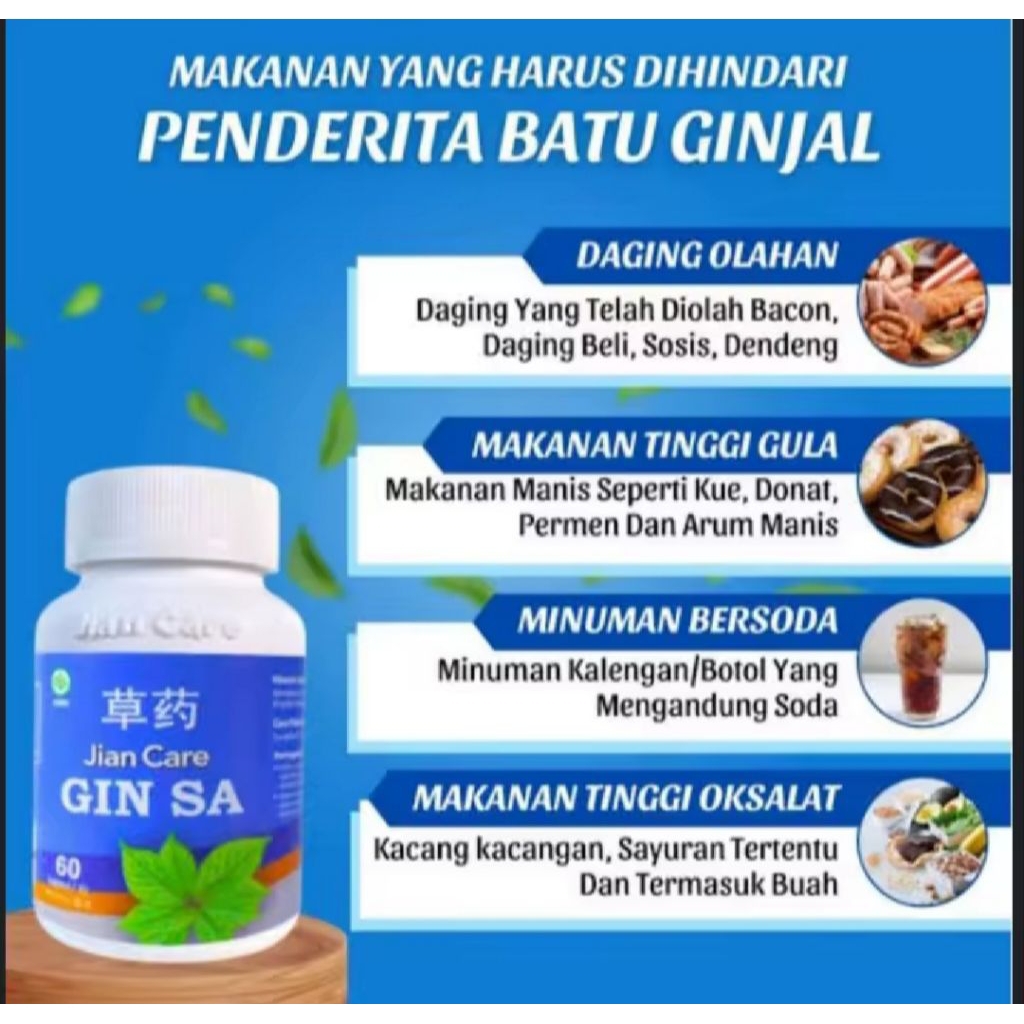Jian Care Ginsa Pro - Obat Cina Herbal Untuk Meredakan Batu Ginjal Dan Menjaga Kesehatan Ginjal Jian