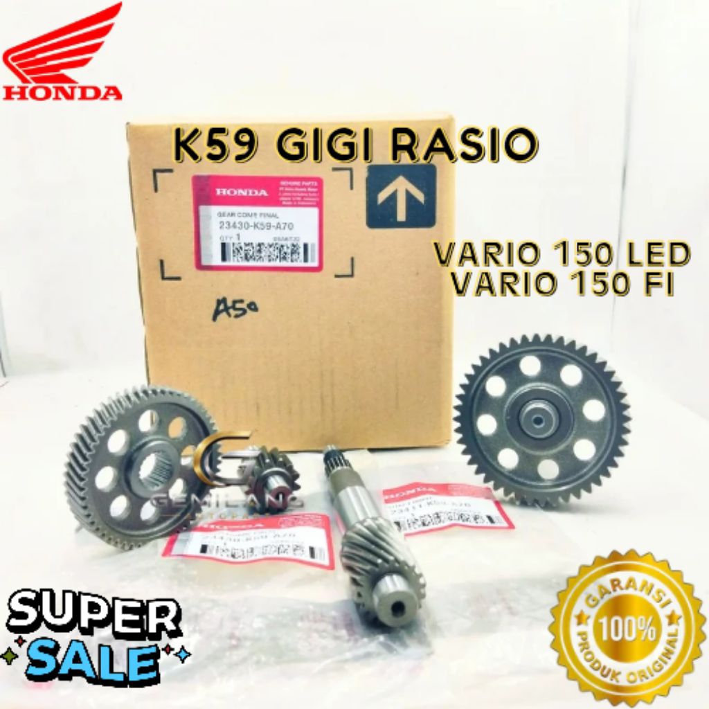 GIGI RASIO KODE K59, GIGI RASIO VARIO 150 LED, GIGI RASIO VARIO 150 FI