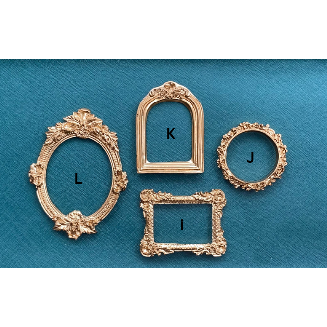 1 SET / PAKETAN | BISA INSTAN - Frame Foto Mini Vintage Emas | Aesthetic Mini Frame