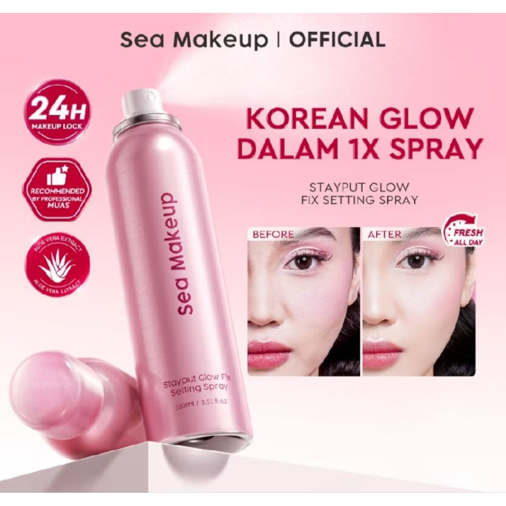 Aisyah Beauty-Seamkeup Stayput Glow Fix Setting Spray