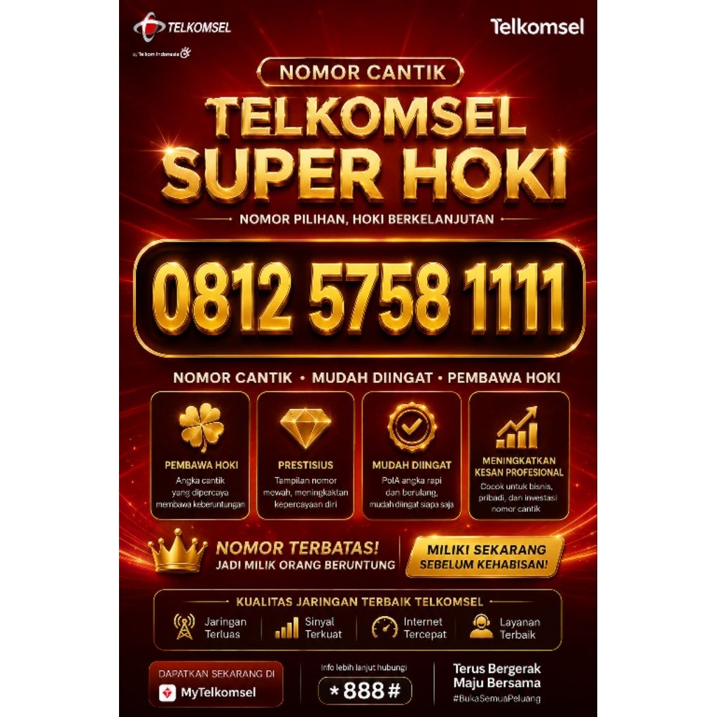 Nomor Cantik Telkomsel Hoki 5758
